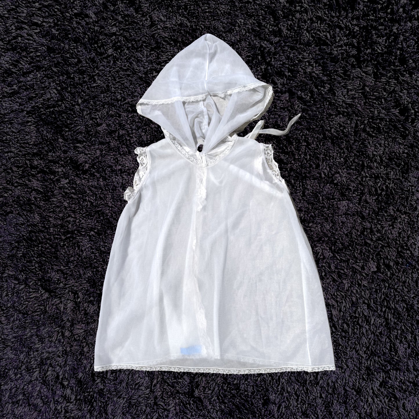 arca hooded white tank top