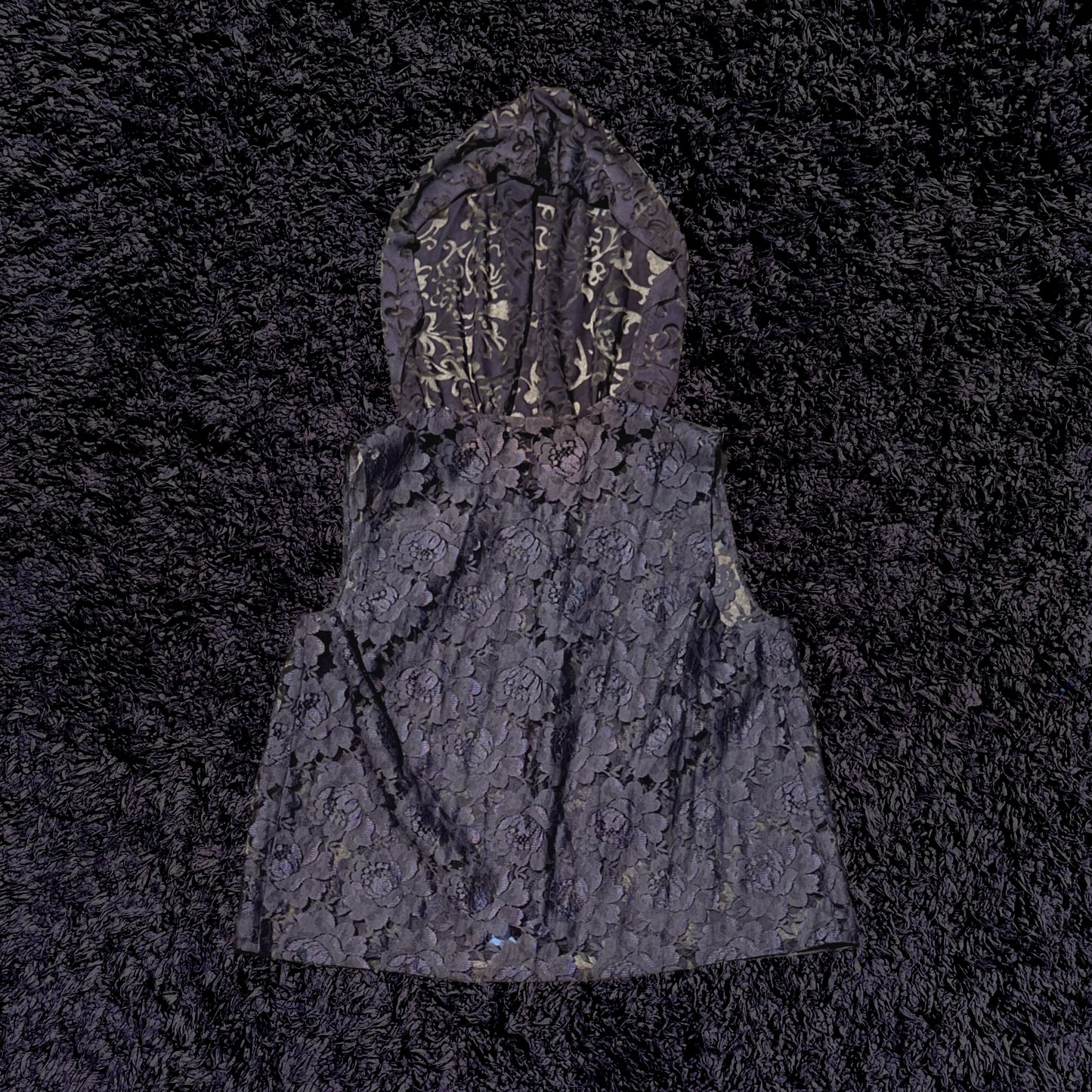 arca dark grey lace tank top