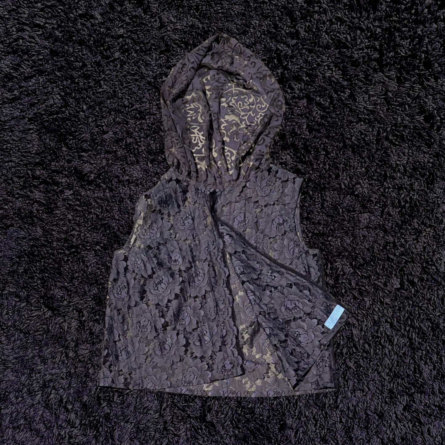 arca dark grey lace tank top