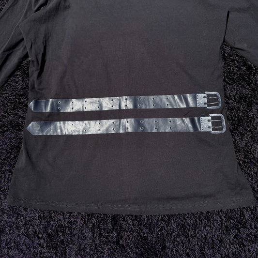 belt sleeze longsleeve top