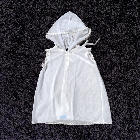 arca hooded white tank top