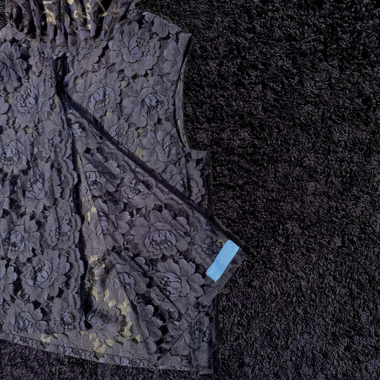 arca dark grey lace tank top
